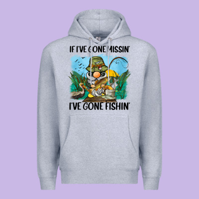 If I've Gone Missin' I've Gone Fishin' Premium Hoodie Designed By Barkaloodesign
