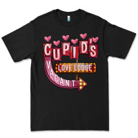 Black Valentines Day Cupid's Love Lodge Premium Tee - FaDigitalArtStudio