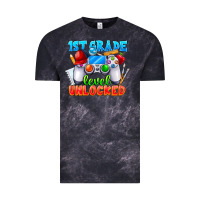Cloud Black 1st Grade Level Unlocked Vintage Tee - CowhideDigitalArt