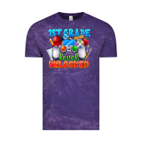 Cloud Purple 1st Grade Level Unlocked Vintage Tee - CowhideDigitalArt