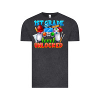 Vintage Black 1st Grade Level Unlocked Vintage Tee - CowhideDigitalArt