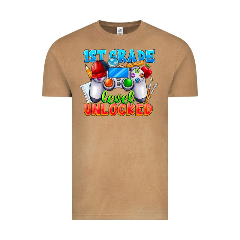 1st Grade Level Unlocked Vintage Tee by CowhideDigitalArt | Teevron