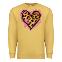 Antique Gold Leopard Pink Glitter Heart Premium Sweatshirt - Jasminsmagicworld
