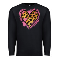 Black Leopard Pink Glitter Heart Premium Sweatshirt - Jasminsmagicworld