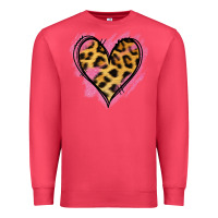 Cardinal Leopard Pink Glitter Heart Premium Sweatshirt - Jasminsmagicworld