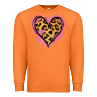 Carrot Leopard Pink Glitter Heart Premium Sweatshirt - Jasminsmagicworld