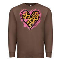 Chestnut Leopard Pink Glitter Heart Premium Sweatshirt - Jasminsmagicworld