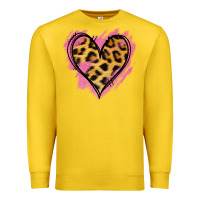 Lemon Leopard Pink Glitter Heart Premium Sweatshirt - Jasminsmagicworld