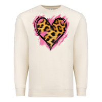 Sandshell Leopard Pink Glitter Heart Premium Sweatshirt - Jasminsmagicworld