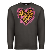 Smoke Leopard Pink Glitter Heart Premium Sweatshirt - Jasminsmagicworld