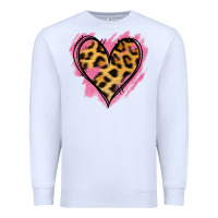 White Leopard Pink Glitter Heart Premium Sweatshirt - Jasminsmagicworld