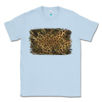 Dusty Blue Camouflage Leopard Background Classic Tee - Jasminsmagicworld