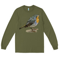 Army Green yellow breast Long Sleeve Tee - LillyAllenDesigns