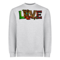 Heather Grey Christmas boots love Heavyweight Sweatshirt - RanaPortraitStore
