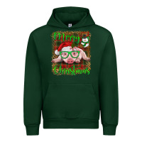 Forest Green merry christmas baby pig Urban Hoodie - RanaPortraitStore