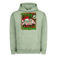 Pigment Oil Green merry christmas baby pig Urban Hoodie - RanaPortraitStore