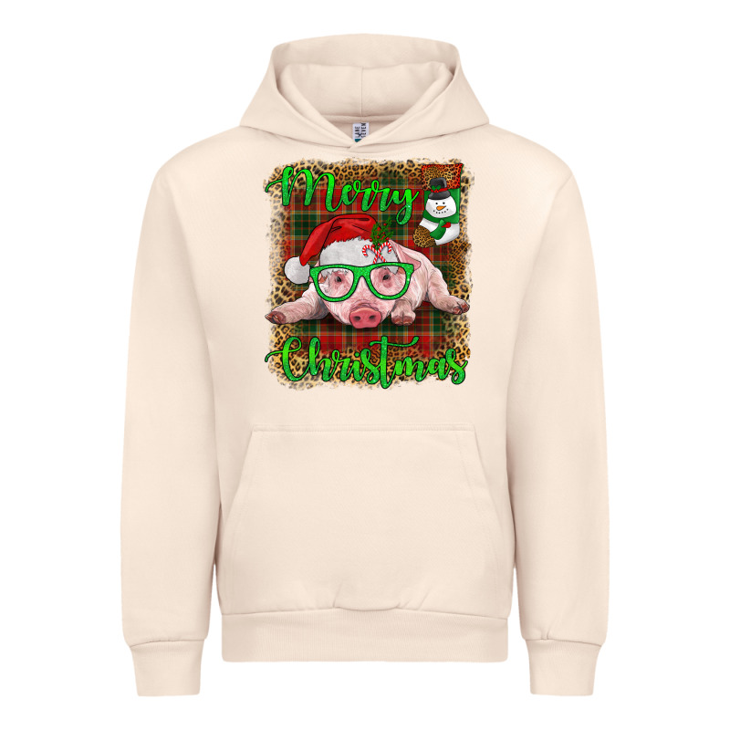 Merry Christmas Baby Pig Urban Hoodie by RanaPortraitStore | Teevron