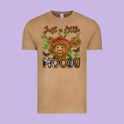 Just A Little Moody Vintage Tee Designed By Cowhidedigitalart
