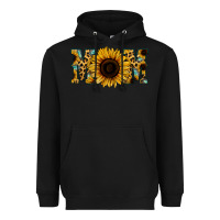 Black Sunflower Leopard Mom Heavyweight Hoodie - Jasminsmagicworld