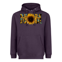 Plum Sunflower Leopard Mom Heavyweight Hoodie - Jasminsmagicworld
