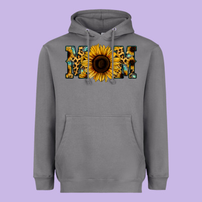 Sunflower Leopard Mom Heavyweight Hoodie Designed By Jasminsmagicworld