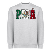 Heather Grey Mexican Flag Papá Heavyweight Sweatshirt - Jasminsmagicworld