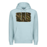 Blue Mist Camouflage Background Premium Hoodie - Jasminsmagicworld