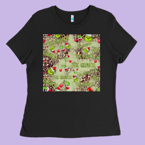 The Grinch Seamless Ladies Tee Designed By Cowhidedigitalart