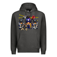 Charcoal Heather police gnome Premium Hoodie - BarkalooDesign