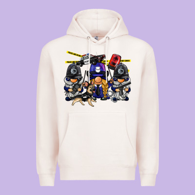 Police Gnome Premium Hoodie Designed By Barkaloodesign