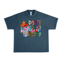 Midnight Navy DON T WORRY Be hoppy Easter Urban Heavy Tee - CowhideDigitalArt