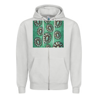 Dove Grey turquoise gemstone glitter Zipper Hoodie - Jasminsmagicworld
