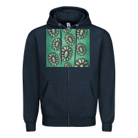 Navy turquoise gemstone glitter Zipper Hoodie - Jasminsmagicworld