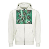 Oatmeal Heather turquoise gemstone glitter Zipper Hoodie - Jasminsmagicworld