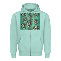 Seafoam turquoise gemstone glitter Zipper Hoodie - Jasminsmagicworld
