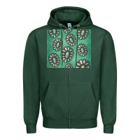 Sports Green turquoise gemstone glitter Zipper Hoodie - Jasminsmagicworld