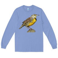 Colony Blue Western Meadowlark Long Sleeve Tee - LillyAllenDesigns