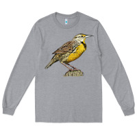Heather Grey Western Meadowlark Long Sleeve Tee - LillyAllenDesigns