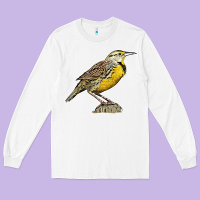 Western Meadowlark Long Sleeve Tee Designed By Lillyallendesigns