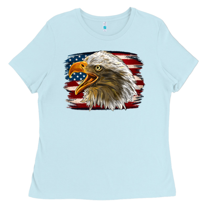 Western American Flag Eagle Ladies Tee by LillyAllenDesigns | Teevron