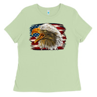 Matcha Western American Flag Eagle Ladies Tee - LillyAllenDesigns