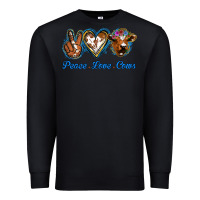 Black Peace Love Cows Premium Sweatshirt - Jasminsmagicworld