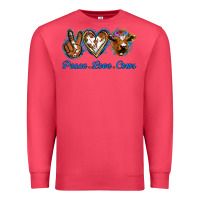 Cardinal Peace Love Cows Premium Sweatshirt - Jasminsmagicworld