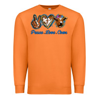 Carrot Peace Love Cows Premium Sweatshirt - Jasminsmagicworld