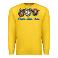 Lemon Peace Love Cows Premium Sweatshirt - Jasminsmagicworld