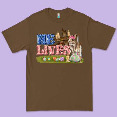 He Lives Easter Premium Tee Designed By Fadigitalartstudio