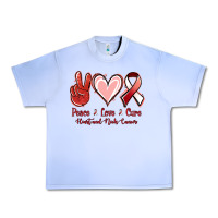 Grape Ice Peace Love Cure Heart And Neck Cancer Urban Heavy Tee - Jasminsmagicworld