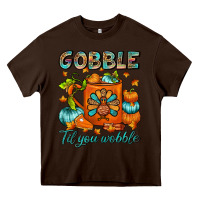 Chocolate Brown Gobble Til You Wobble Coffee Mug Heavy Core Tee - FaDigitalArtStudio