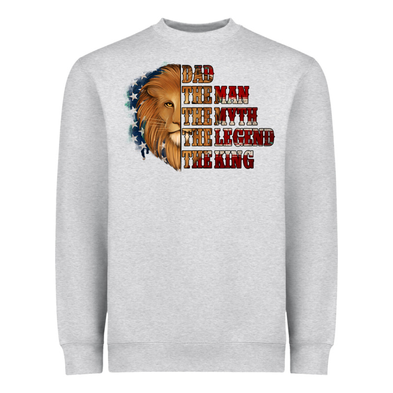 Dad The Man The Myth The Legend The King Heavyweight Sweatshirt by Jasminsmagicworld | Teevron