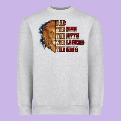 Dad The Man The Myth The Legend The King Heavyweight Sweatshirt Designed By Jasminsmagicworld